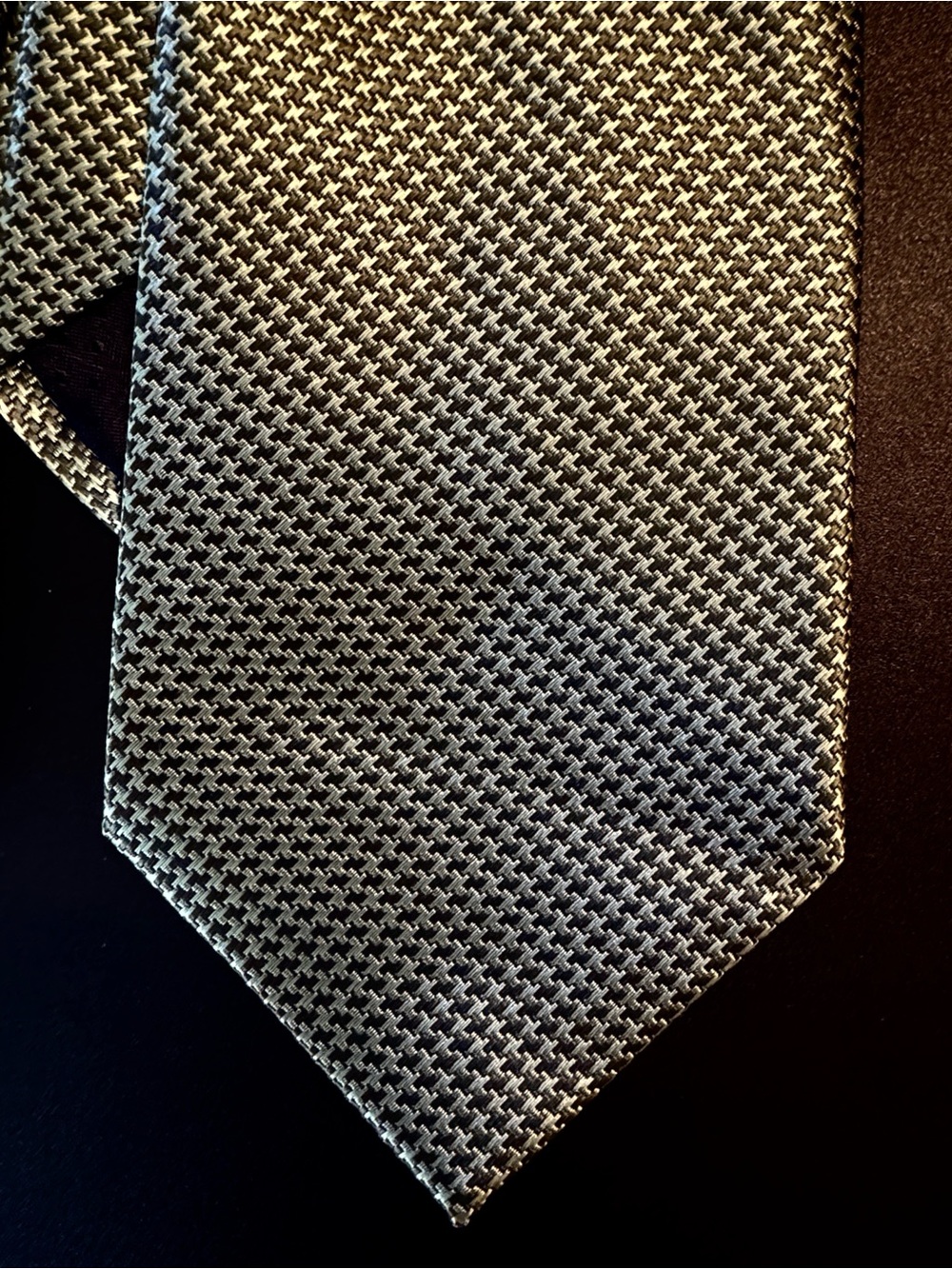 Men's Textured Sage Green Tie - Classic Business Style